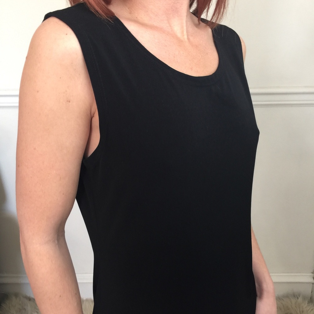 PLANET Black Ruched Sleeveless Jersey Midi Dress - Picture 6 of 8